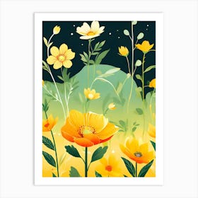 Yellow Flowers 2 Art Print