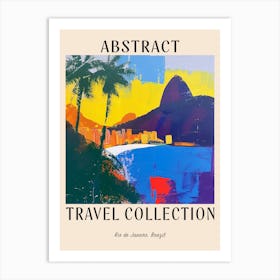 Abstract Travel Collection Poster Rio De Janeiro Brazil 6 Art Print