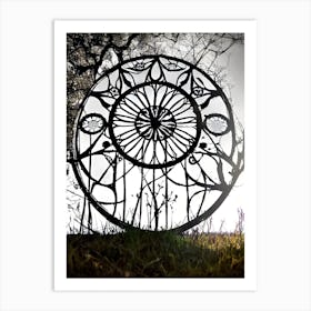 Circular Wrought Iron Sculpture Art Print