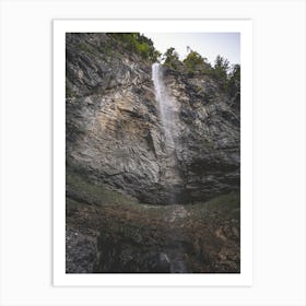 Waterfall In Switzerland Art Print