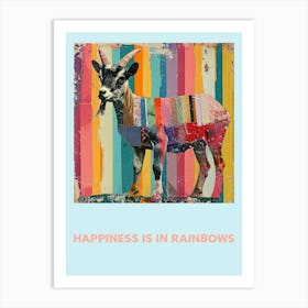 Happiness Is In Rainbows Animal Poster 2 Art Print
