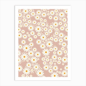 Daisy Garden | 11 - Pastel Neutral Art Print