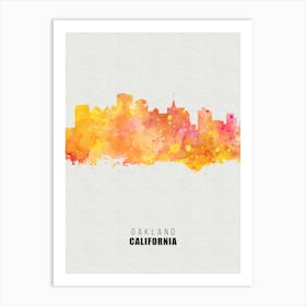 Oakland California City watercolor Art Print