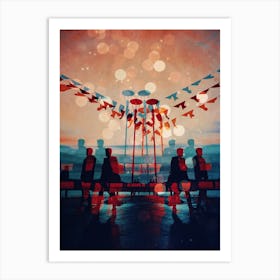 Red And Blue Days Art Print