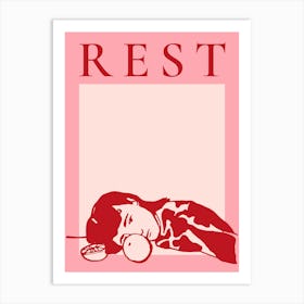 Rest, Pink Art Print