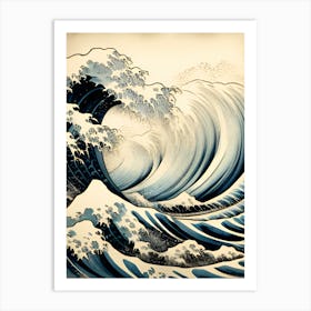 Traditional Japanese Ocean Scene Art Print