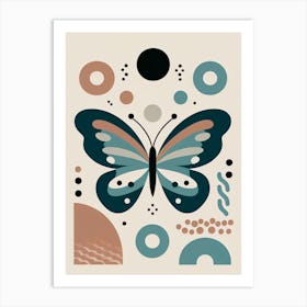 Boho Minimalist Butterfly Poster 8 Art Print