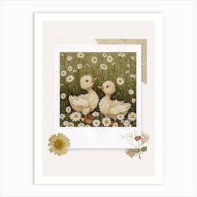 Scrapbook Ducklings Fairycore Painting 7 Art Print