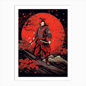 Samurai Edo Kiriko Illustration 12 Art Print