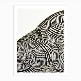 Driftfish Linocut Art Print