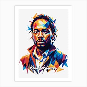 Kendrick Lamar 02 Portrait Music Icon Style WPAP Pop Art Art Print