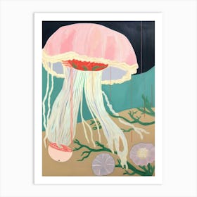 Maximalist Animal Painting Jellyfish 4 Art Print