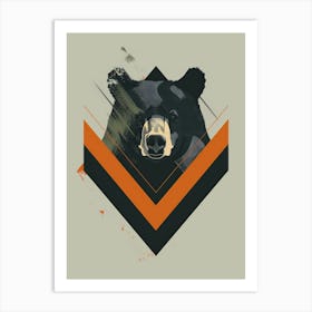 Black Bear Head Art Print