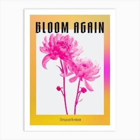 Hot Pink Chrysanthemum 3 Poster Art Print