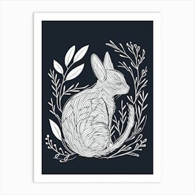 Laperm Cat Minimalist Illustration 2 Art Print