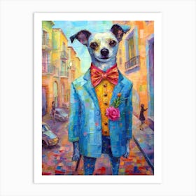 Glamour Paws; A Dog 'S Fashionable Canvas Art Print