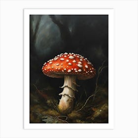 Dark Mushroom Art Print Art Print