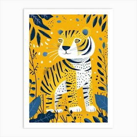 Yellow Tiger 4 Art Print