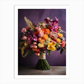 Fr 1001 Vermeer Inspired Bouquet Of Vibrant Exotic 11x14 Art Print