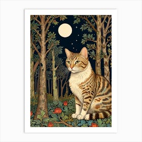 William Morris Cat In The Woods 4 Art Print