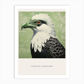 Ohara Koson Inspired Bird Painting Crested Caracara 2 Poster Art Print