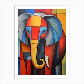 Elephant Abstract Pop Art 6 Art Print