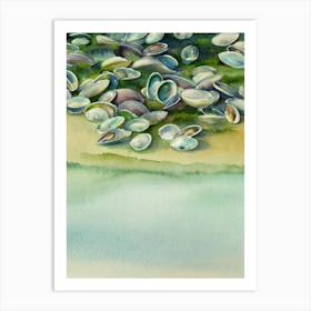 Clams Storybook Watercolour Art Print