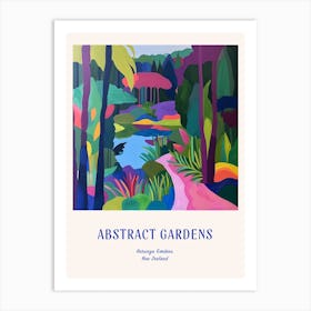 Colourful Gardens Keirunga Gardens New Zealand Blue Poster Art Print