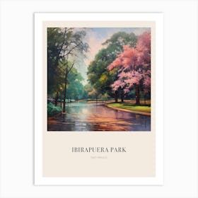 Ibirapuera Park Sao Paulo 6 Vintage Cezanne Inspired Poster Art Print