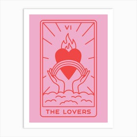 the lovers tarot card print • Art Print