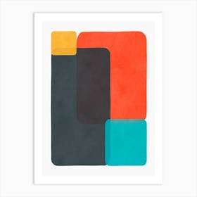 Expressionist and colorful abstract 5 Art Print