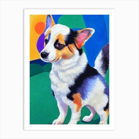 Cardigan Welsh Corgi Fauvist Style Dog Art Print