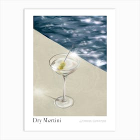 Martini Illustrated Cocktail Print Art Print