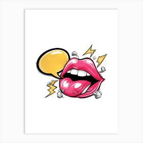 Kissing Lips 1 Art Print