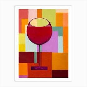 Monastrell Rosé Paul Klee Inspired Abstract 2 Cocktail Poster Art Print