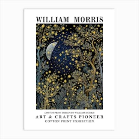 William Morris Print Moon Night Forest 3 3 1 Art Print