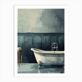 Bathtub In A Bathroom 1 Art Print