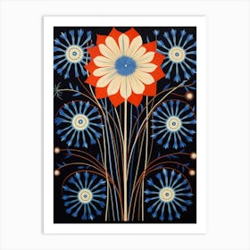 Nigella 8 Hilma Af Klint Inspired Flower Illustration Art Print