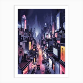 City At Night Art Print