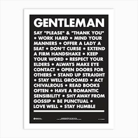 A Gentlemens Guide Art Print