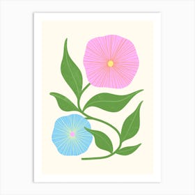 Abstract Flowers On A Branch Art Print