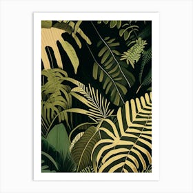 Jungle Foliage 1 Light Rousseau Inspired Art Print