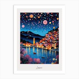 Poster Of Lerici, Italy, Illustration In The Style Of Pop Art 4 Art Print