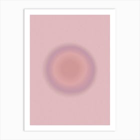 Circle On A Pink Background Art Print