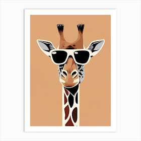 Giraffe With Sunglasses 1 Art Print