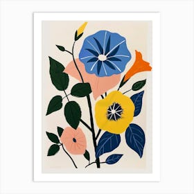 Painted Florals Morning Glory 3 Art Print