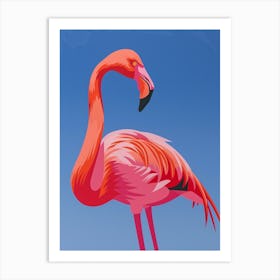 Greater Flamingo Walvis Bay Erongo Namibia Tropical Illustration 4 Art Print