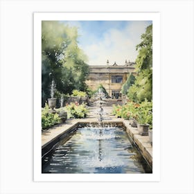 Alnwick Garden Uk Watercolour 1 Art Print