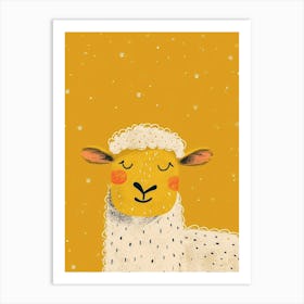 Yellow Sheep 6 Art Print