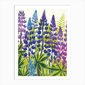 Lupins Art Print